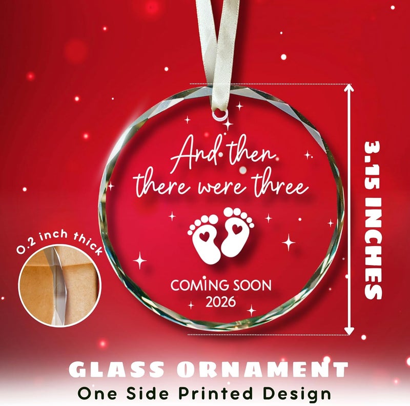 SUCHAGIFT Gifts for Expecting Parents - Expecting Parents to Be Unique Gifts - Baby Pregnancy Announcement Gift Ideas for Husband, Family - Baby Ornament 2026 - Glass Pregnancy Announcement Ornament - Image 2